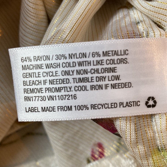 Vintage inspired cherry blossom sparkle burnout metallic ringer tee - Picture 9 of 10